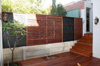 Old fencing now covered up by new fence screen panels