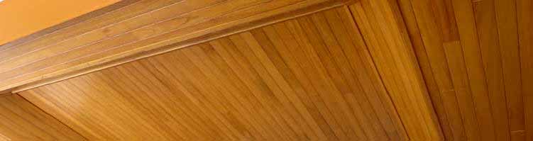 Glosswood Timber Lined Ceiling - Perth WA. Cedar timber